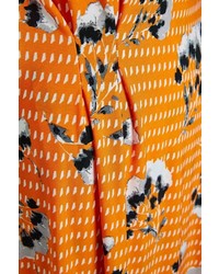 orange Wickelkleid mit Blumenmuster von NEXT