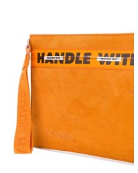 orange Wildleder Clutch von Heron Preston