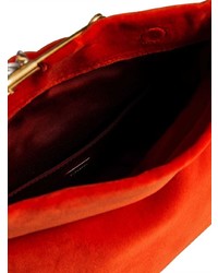 orange Wildleder Clutch von Burberry