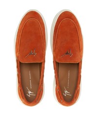 orange Wildleder Derby Schuhe von Giuseppe Zanotti