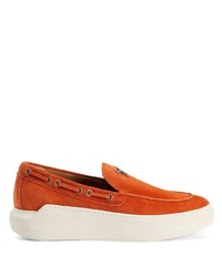 orange Wildleder Derby Schuhe von Giuseppe Zanotti