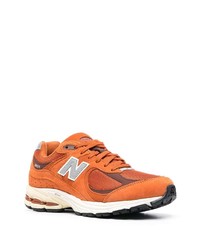 orange Wildleder niedrige Sneakers von New Balance