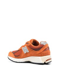 orange Wildleder niedrige Sneakers von New Balance