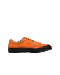 orange Wildleder niedrige Sneakers von Converse