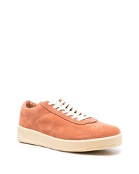 orange Wildleder niedrige Sneakers von Jil Sander