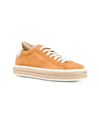 orange Wildleder niedrige Sneakers von Mr & Mrs Italy