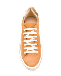 orange Wildleder niedrige Sneakers von Mr & Mrs Italy
