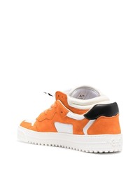 orange Wildleder niedrige Sneakers von Off-White