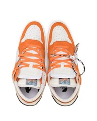 orange Wildleder niedrige Sneakers von Off-White