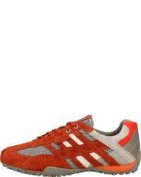 orange Wildleder niedrige Sneakers von Geox