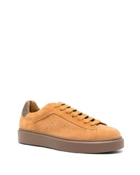 orange Wildleder niedrige Sneakers von Doucal's