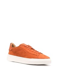 orange Wildleder niedrige Sneakers von Santoni