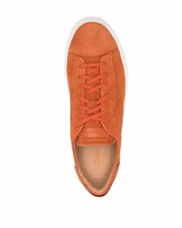 orange Wildleder niedrige Sneakers von Santoni