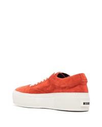 orange Wildleder niedrige Sneakers von MSGM