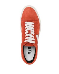 orange Wildleder niedrige Sneakers von MSGM