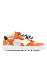 orange Wildleder niedrige Sneakers von Off-White