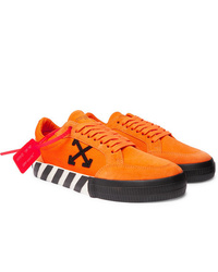orange Wildleder niedrige Sneakers von Off-White