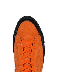 orange Wildleder niedrige Sneakers von Converse