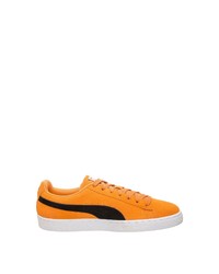 orange Wildleder niedrige Sneakers von Puma