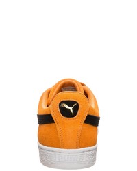 orange Wildleder niedrige Sneakers von Puma