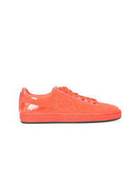 orange Wildleder niedrige Sneakers von Puma
