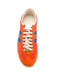 orange Wildleder niedrige Sneakers von Gucci