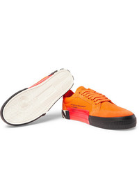 orange Wildleder niedrige Sneakers von Off-White