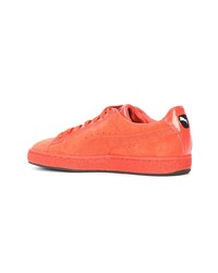 orange Wildleder niedrige Sneakers von Puma