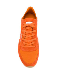 orange Wildleder niedrige Sneakers von Philippe Model