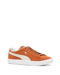 orange Wildleder niedrige Sneakers von Puma