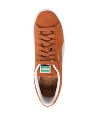 orange Wildleder niedrige Sneakers von Puma