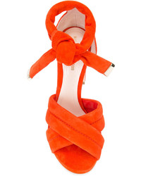 orange Wildleder Sandaletten von Nicholas Kirkwood