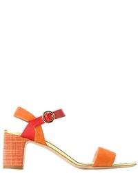 orange Wildleder Sandaletten von Rupert Sanderson