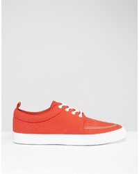 orange Wildleder Turnschuhe von Asos