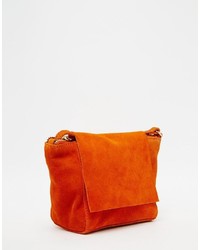 orange Wildleder Umhängetasche von Asos