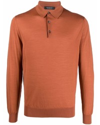 orange Wollpolo pullover