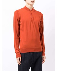 orange Wollpolo pullover von John Smedley