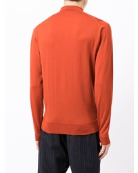 orange Wollpolo pullover von John Smedley