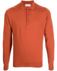 orange Wollpolo pullover von John Smedley
