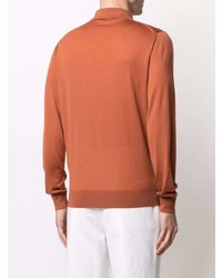 orange Wollpolo pullover von Ermenegildo Zegna