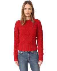 Pullover mit einem Rundhalsausschnitt mit geometrischem Muster