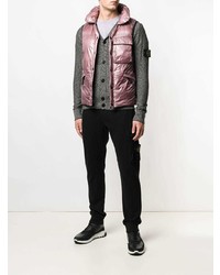 rosa ärmellose Jacke von Stone Island