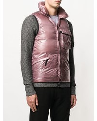 rosa ärmellose Jacke von Stone Island