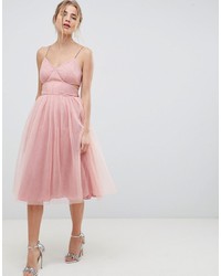 rosa ausgestelltes Kleid aus Tüll von ASOS DESIGN