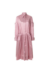 rosa ausgestelltes Kleid mit Vichy-Muster