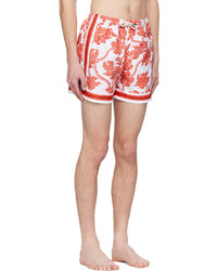 rosa Badeshorts mit Blumenmuster von Dries Van Noten