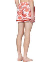 rosa Badeshorts mit Blumenmuster von Dries Van Noten