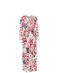 rosa Ballkleid mit Blumenmuster von Dolce & Gabbana