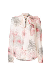 rosa bedruckte Bluse mit Knöpfen von N°21
