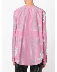 rosa bedruckte Bluse mit Knöpfen von Natasha Zinko